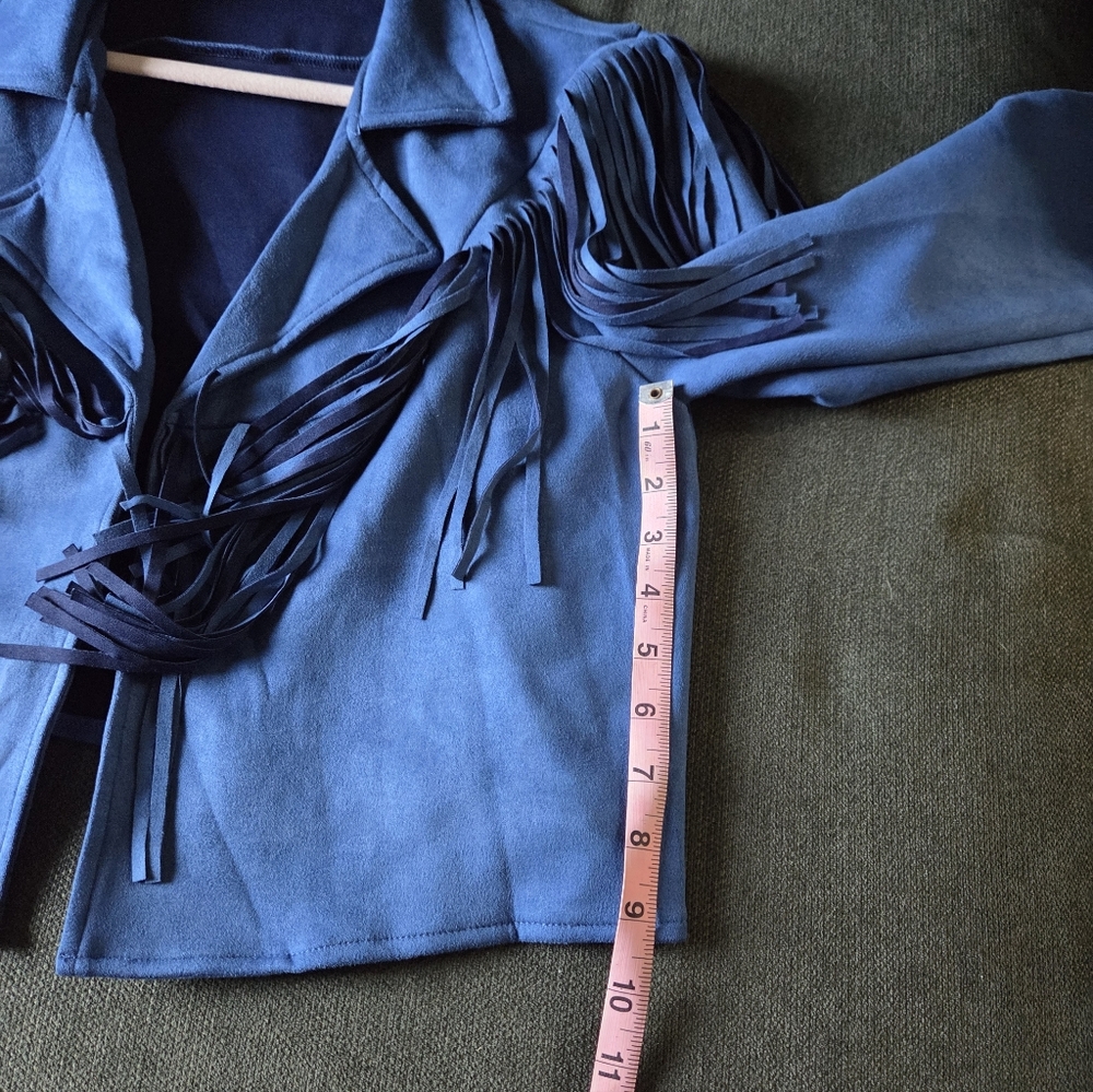 Fringed Blue Jacket - image 7